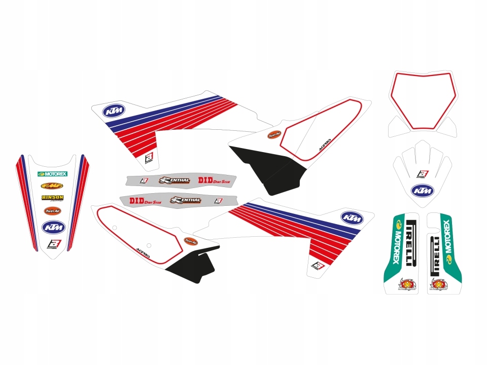 BLACKBIRD OKLEINA RETRO FACTORY KTM SX EXC 2023-24 Producent Blackbird