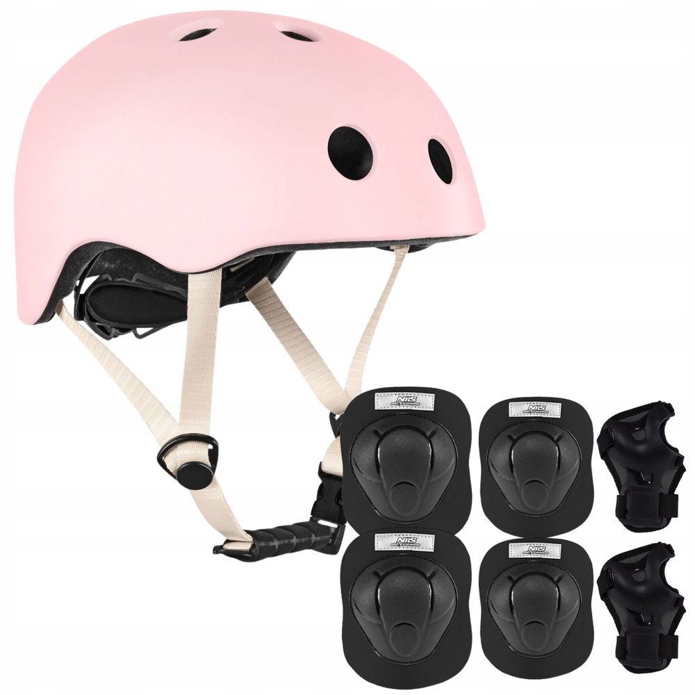 Kask Rowerowy Na Hulajnogę Regulowany Dla Dziecka 58-61 cm Ochraniacze L