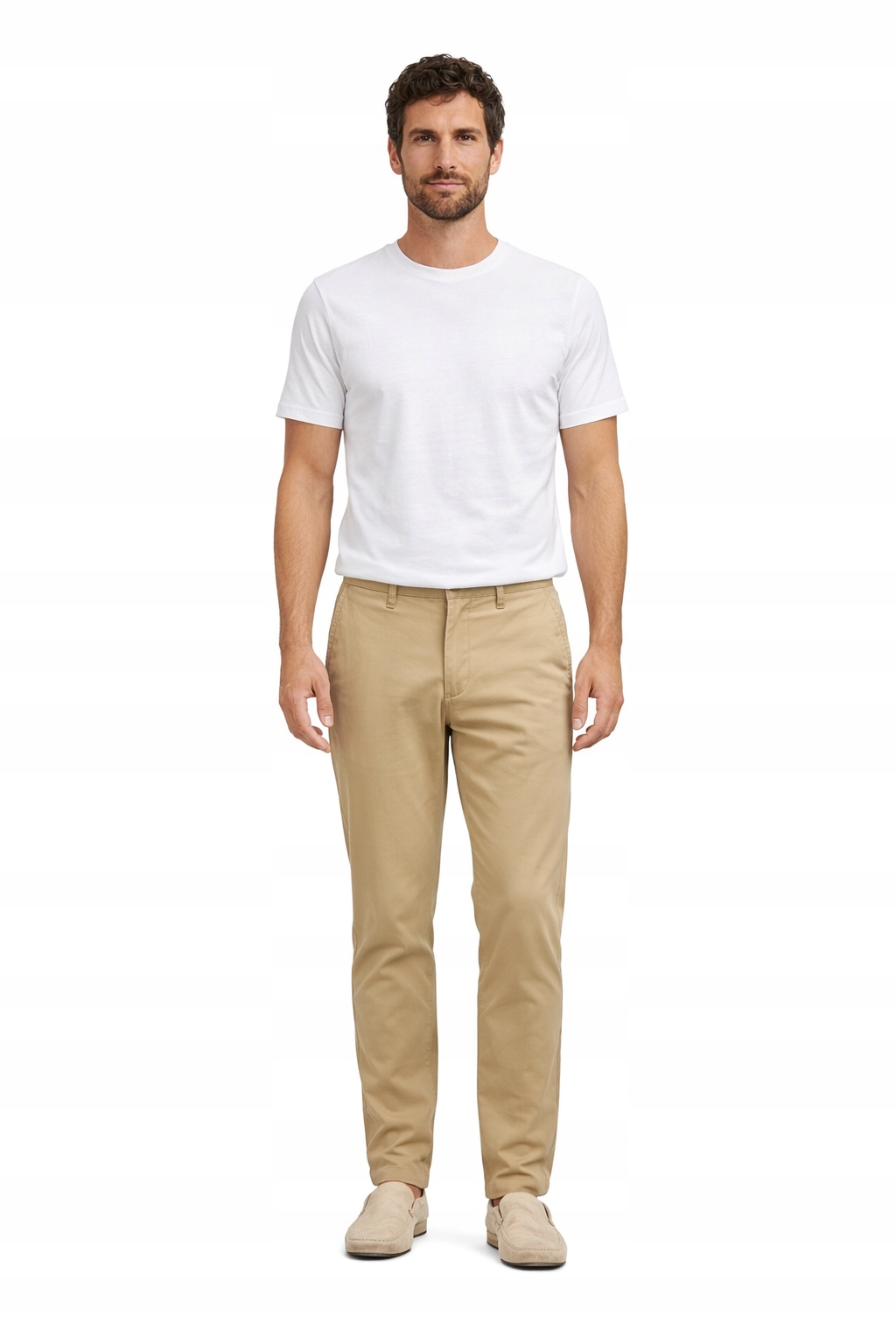 Hugo Pánské Kalhoty Béžové S Jednoduchým Zipem Chinos 31/32 I4B