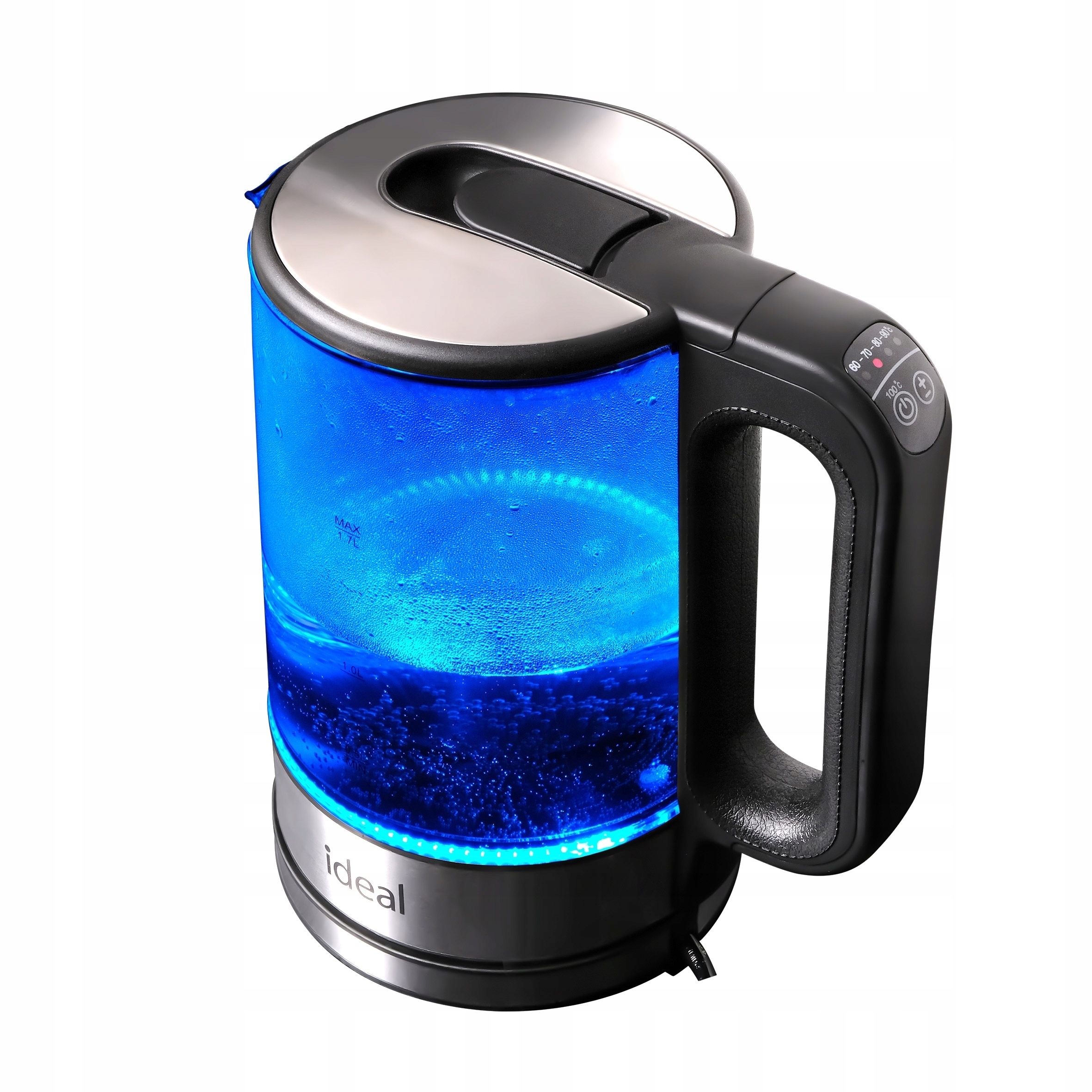 ELDOM Czajnik Szklany z Regulacją Temperatury 1,7L 2200W LED Filtr Kalku — miniatura 11