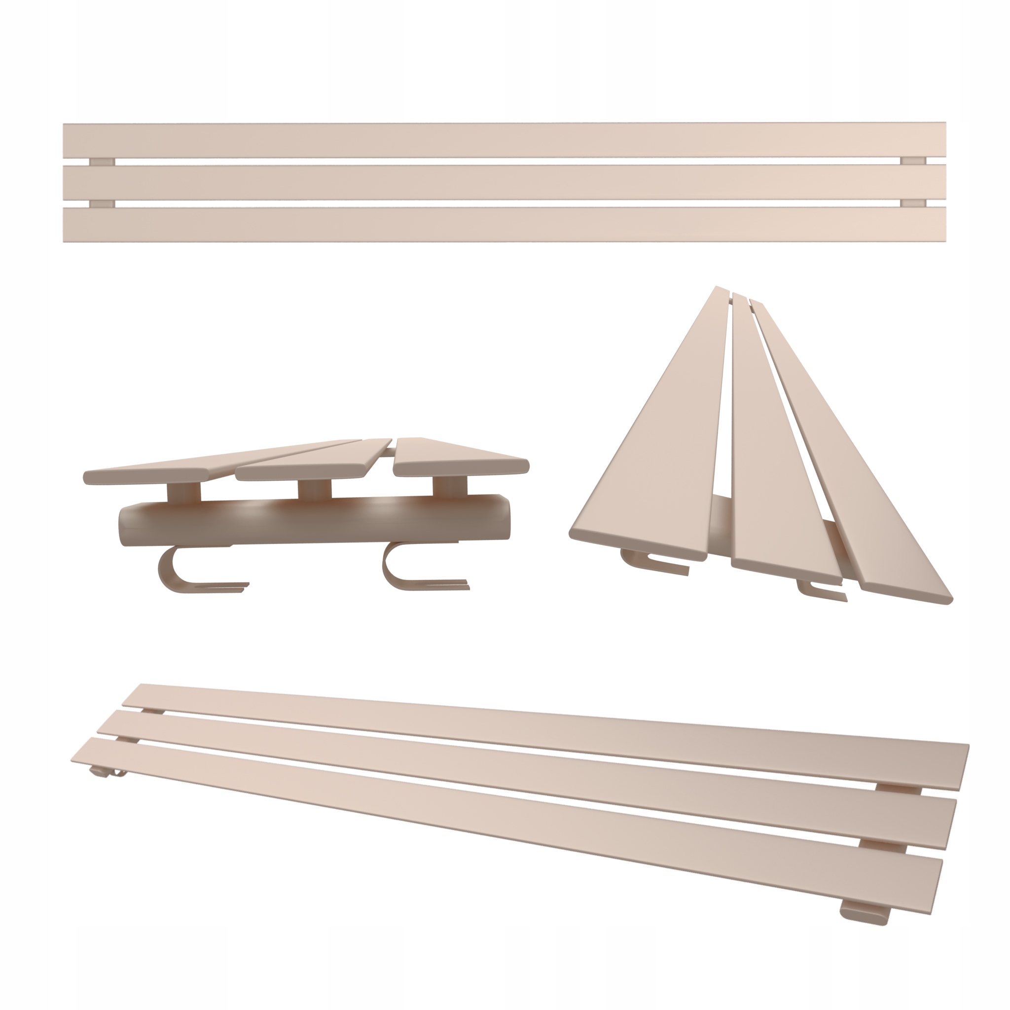 Pokojový radiátor úrovně Belloslim 22x100 zlatý růžový