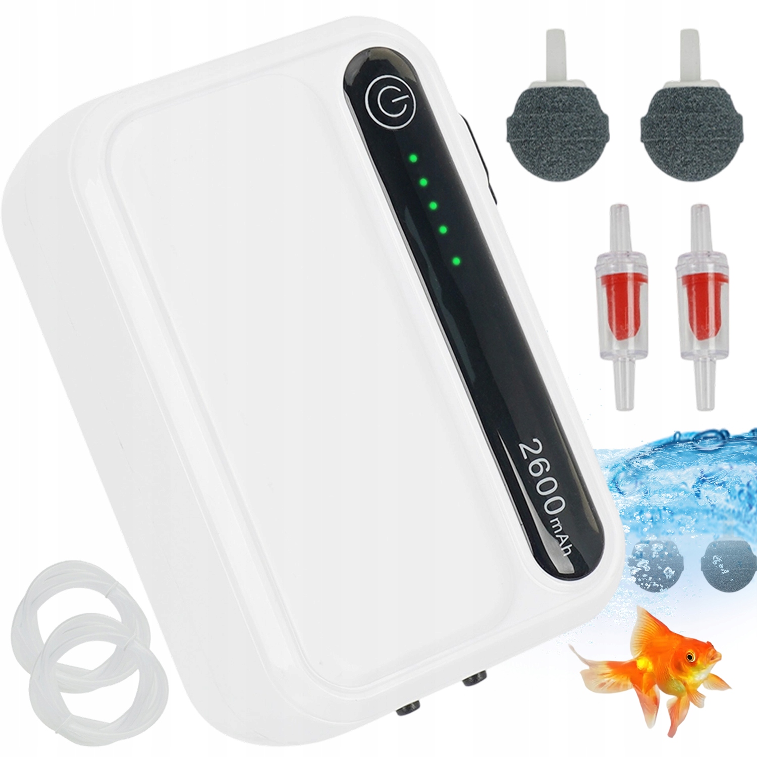 Levně Pumpa Do Akvária S Přerušovaným Režimem Usb 2600 Mah 3 W, Tichý Provoz 30-100 L