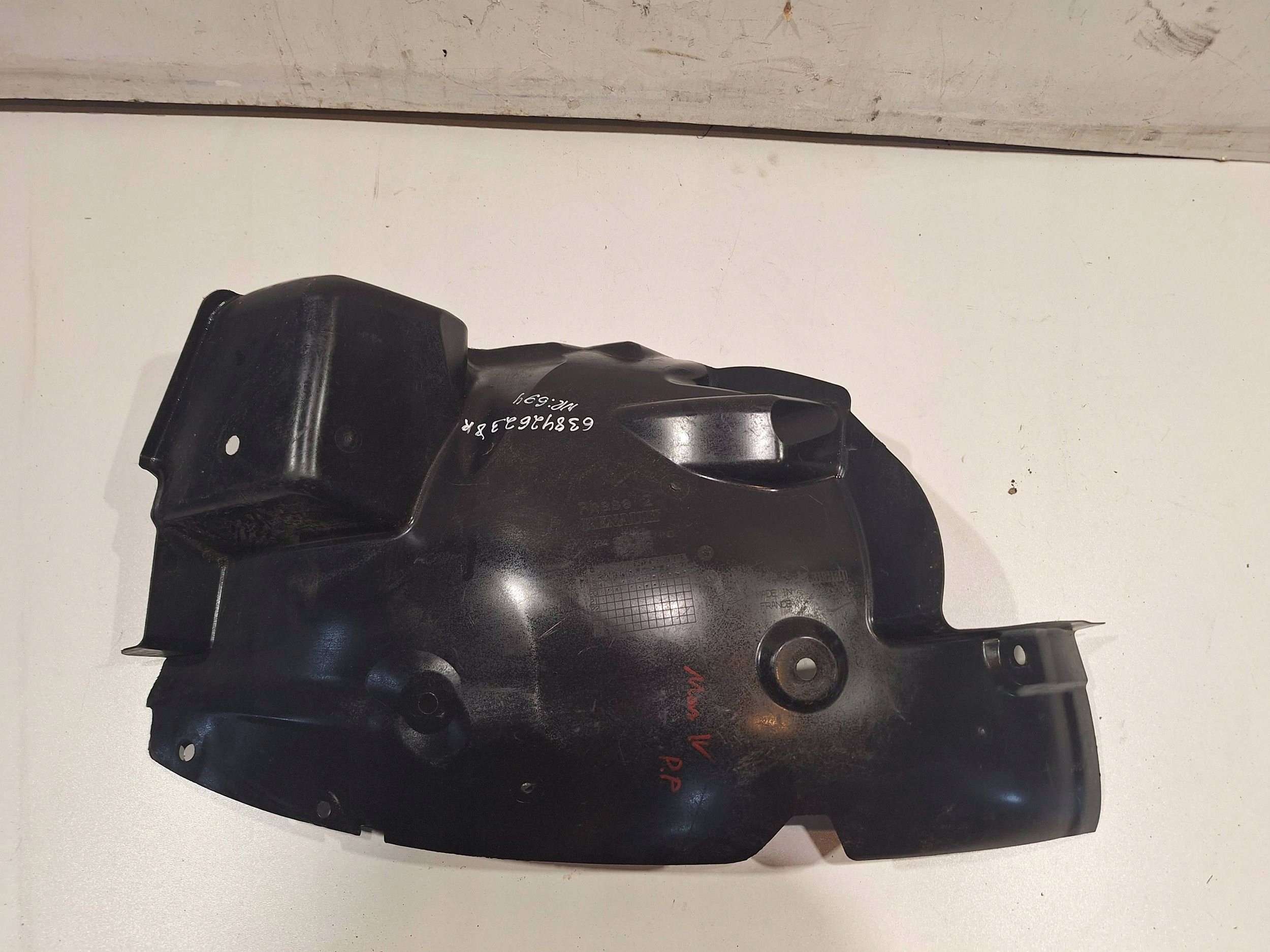 mudguard front right rear part 638426238R RENAULT MASTER III IV 19