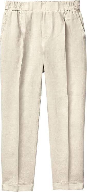 United Colors of Benetton Italské lněné dámské kalhoty 4AGH558X5 S