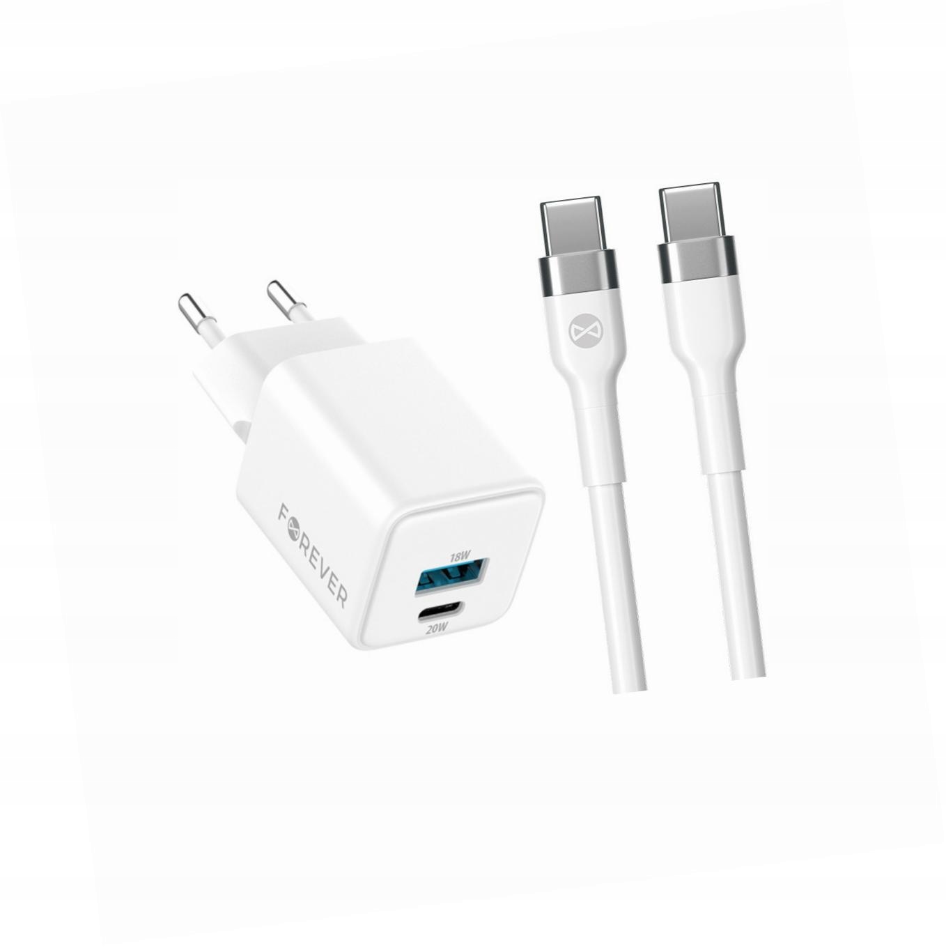 Szybka ładowarka GaN 20W 2 wejścia długim z kablem 2m do Xiaomi 15
