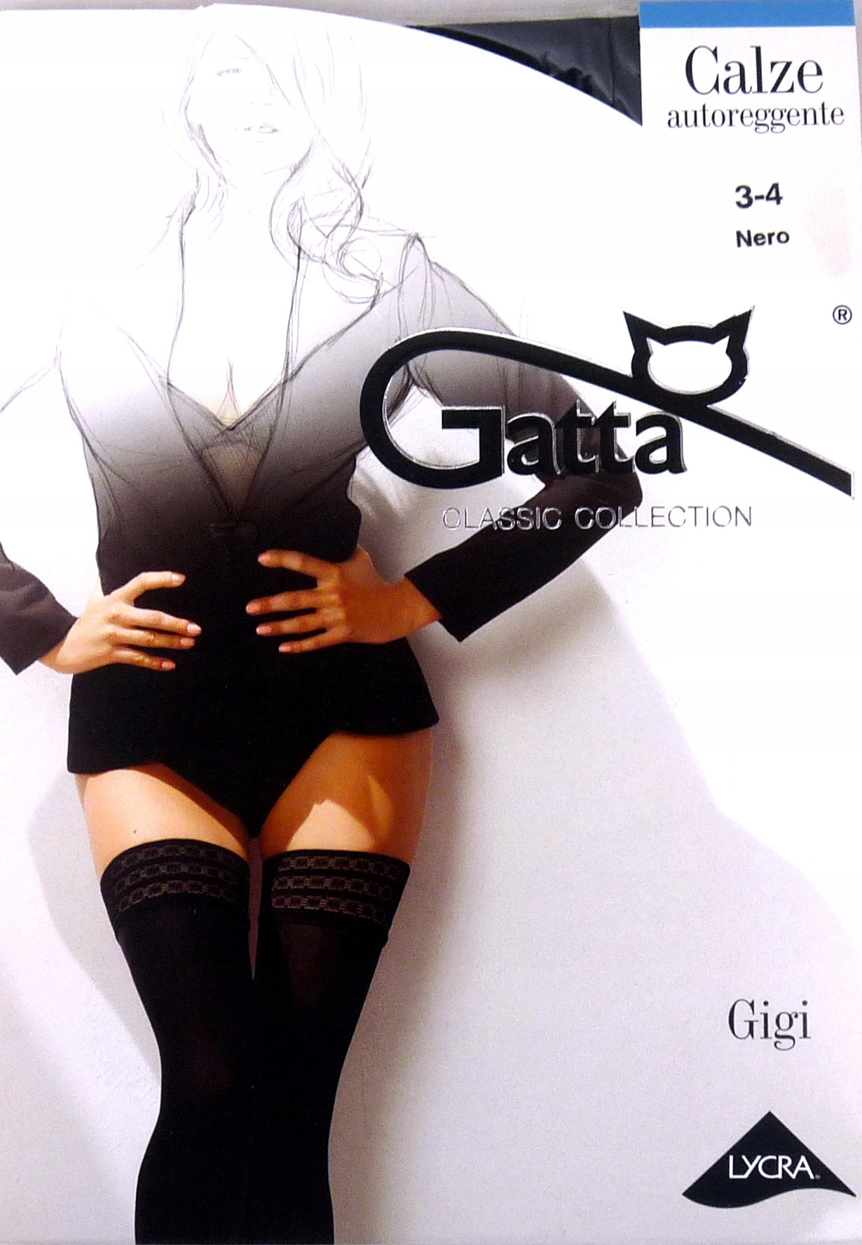 

Gatta Gigi R1/2 pończochy samonośne nero 60DEN