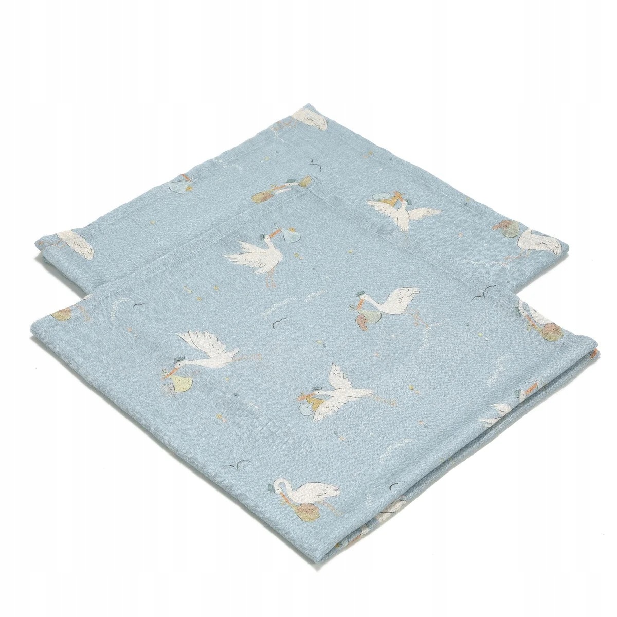Bebe Mignon Blue Zestaw Pieluszek 2 szt Pieluszka 100% Bamboo Muślin