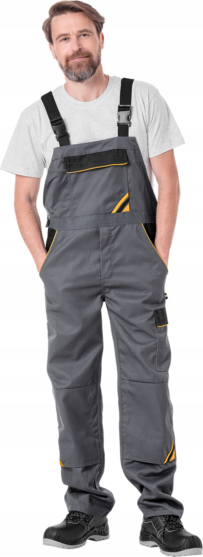 

Spodnie Robocze Ogrodniczki Męskie Roz. 58 Szare