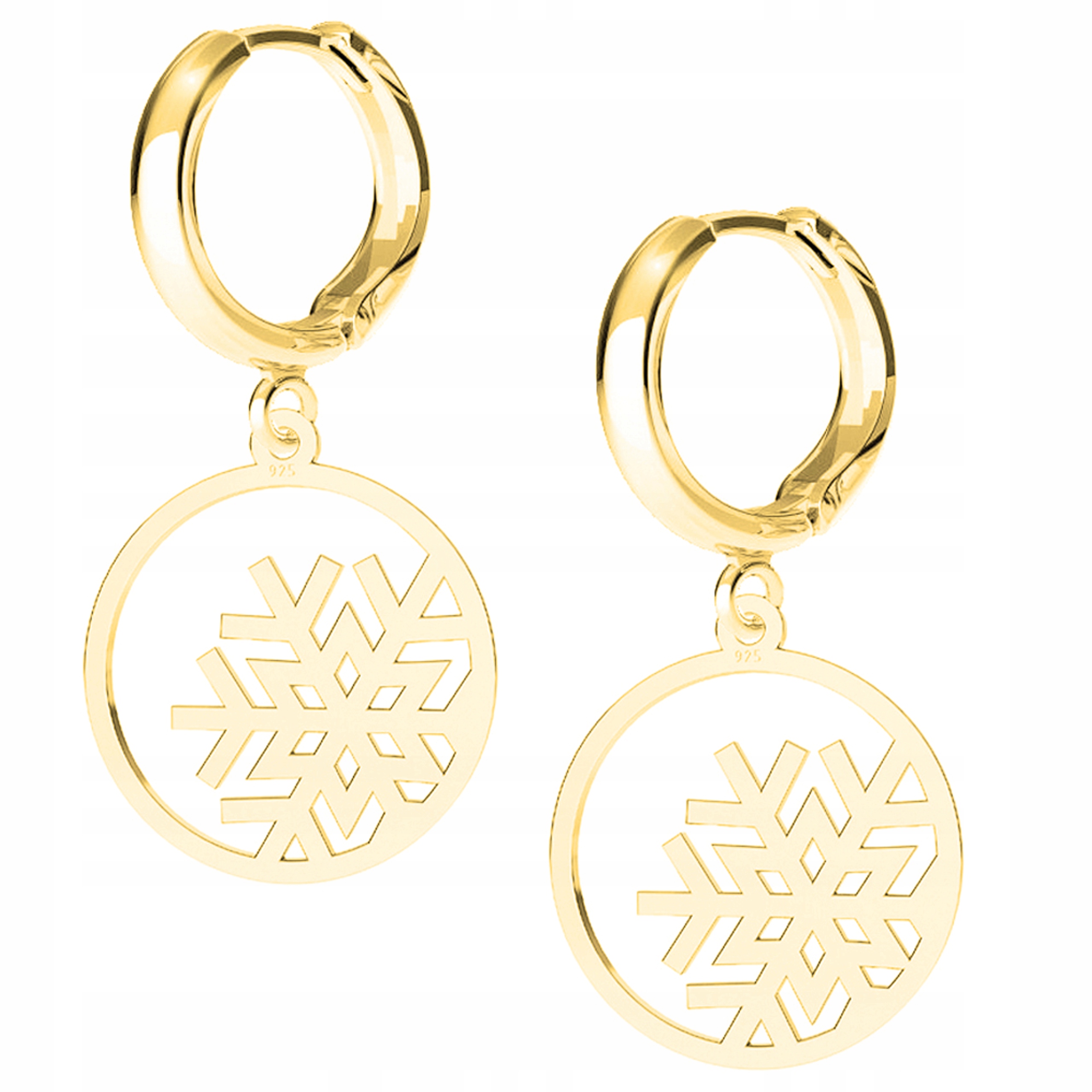 Náušnice zlaté Vločka 925