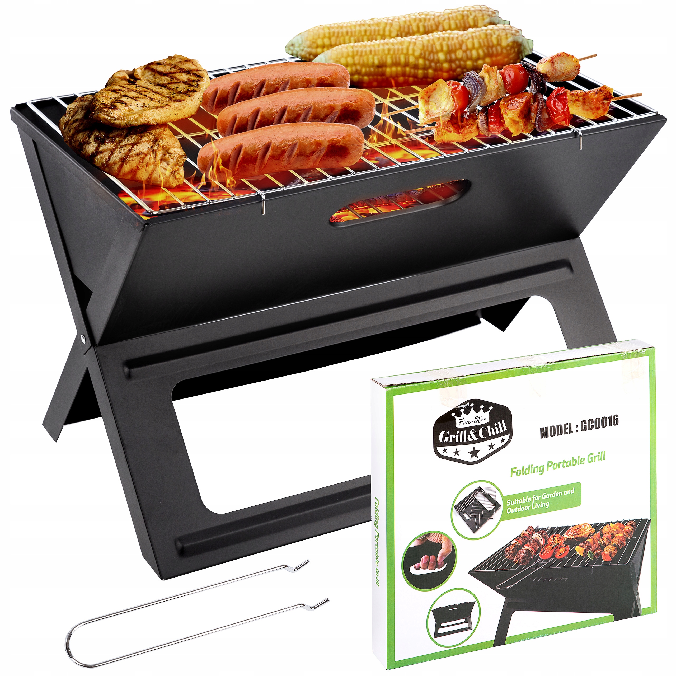 

Grill Ogrodowy Przenośny Składany Walizka Ruszt