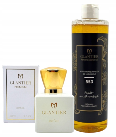 Glantier Sada Glantier 553 Parfém Premium 50 ml Olej na mytí těla
