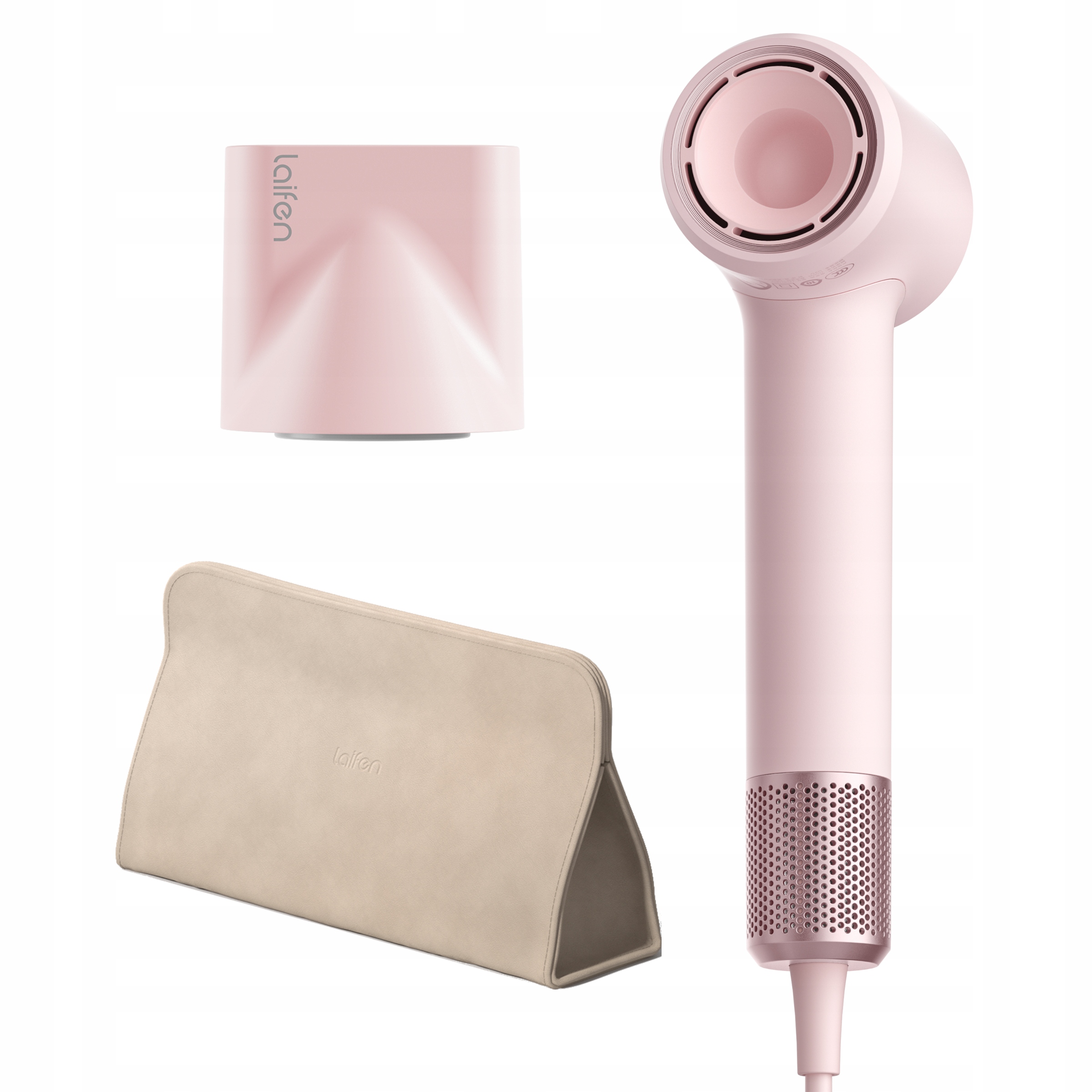 Laifen Suszarka do Włosów mini Różowa z Jonizacją Mała Cicha Wygładzająca