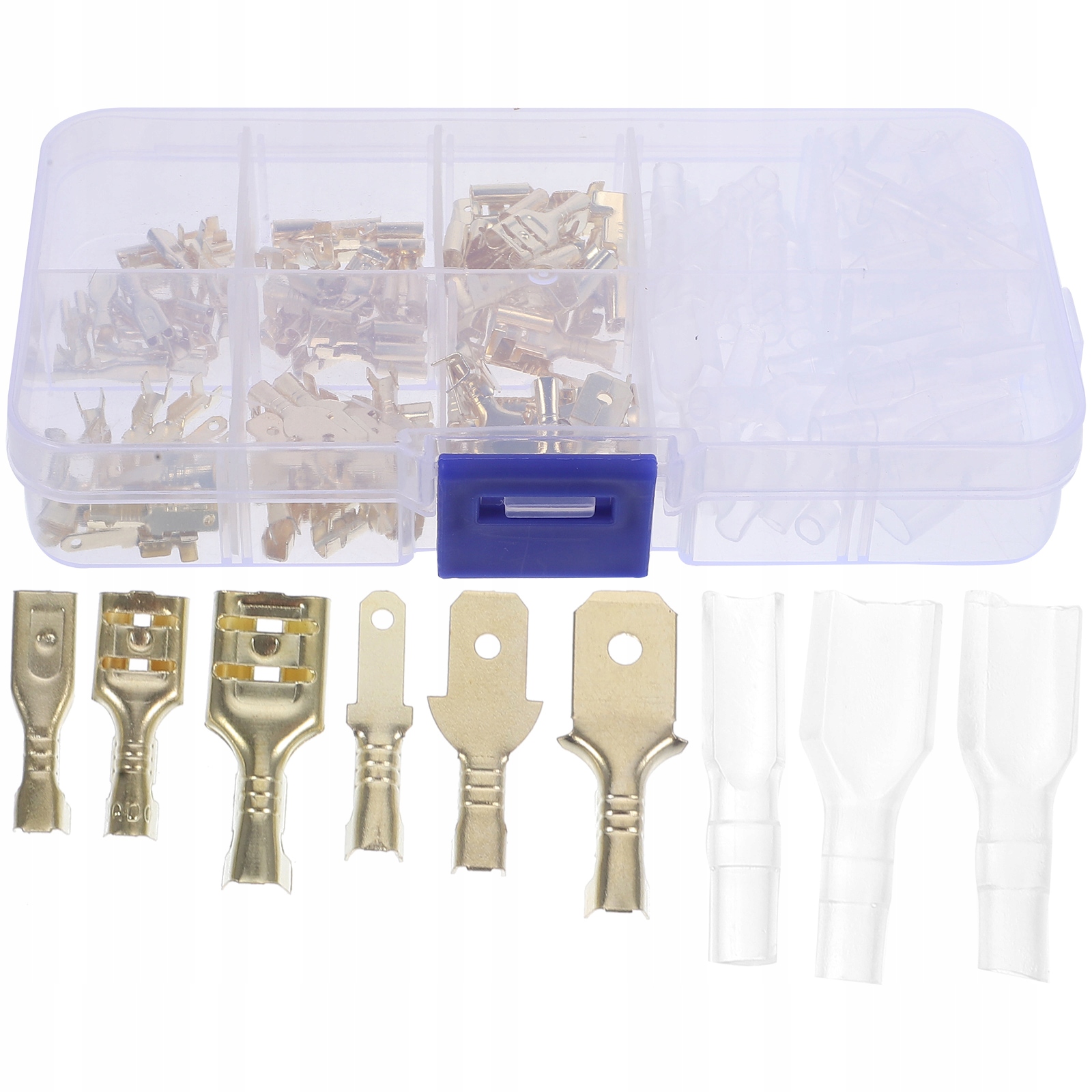 ZESTAW ZŁĄCZEK SPADE DO IZOLOWANYCH ZACISKÓW ŁATWY MONTAŻ RÓŻNE ZASTOSOWANI Model 1770646267318