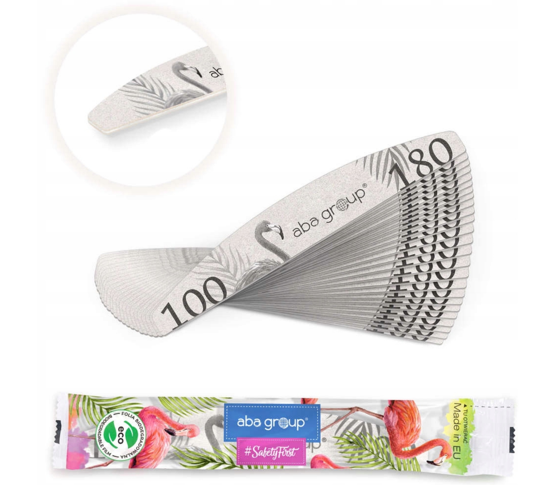 Aba Group Pilnik Półksiężyc Slim 100/180 Folia 25 sztuk Bezpieczny Pakiet Marka bez marki