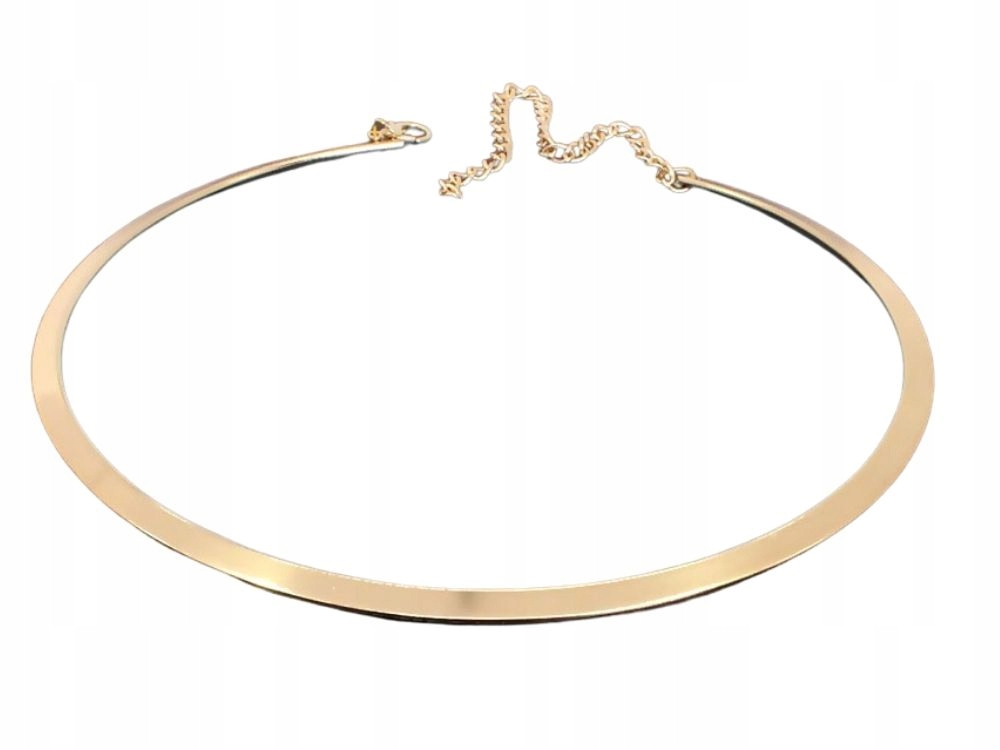 

Złoty naszyjnik elegancki sztywny choker prezent