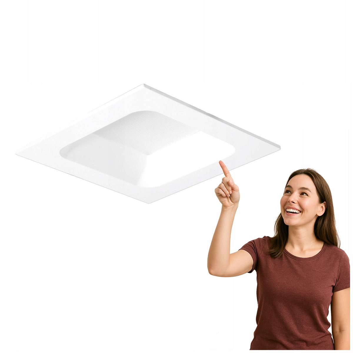 Zapuštěné kulaté stropní svítidlo Rossi Square IP44 DG-203S/WK-WW Italux