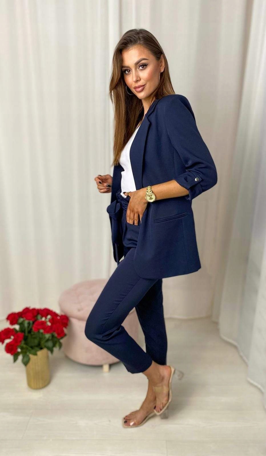 Garnitur,Kostium,Spodnium damski Cudo 36-52 tu 46 Model Kostium, Garnitur