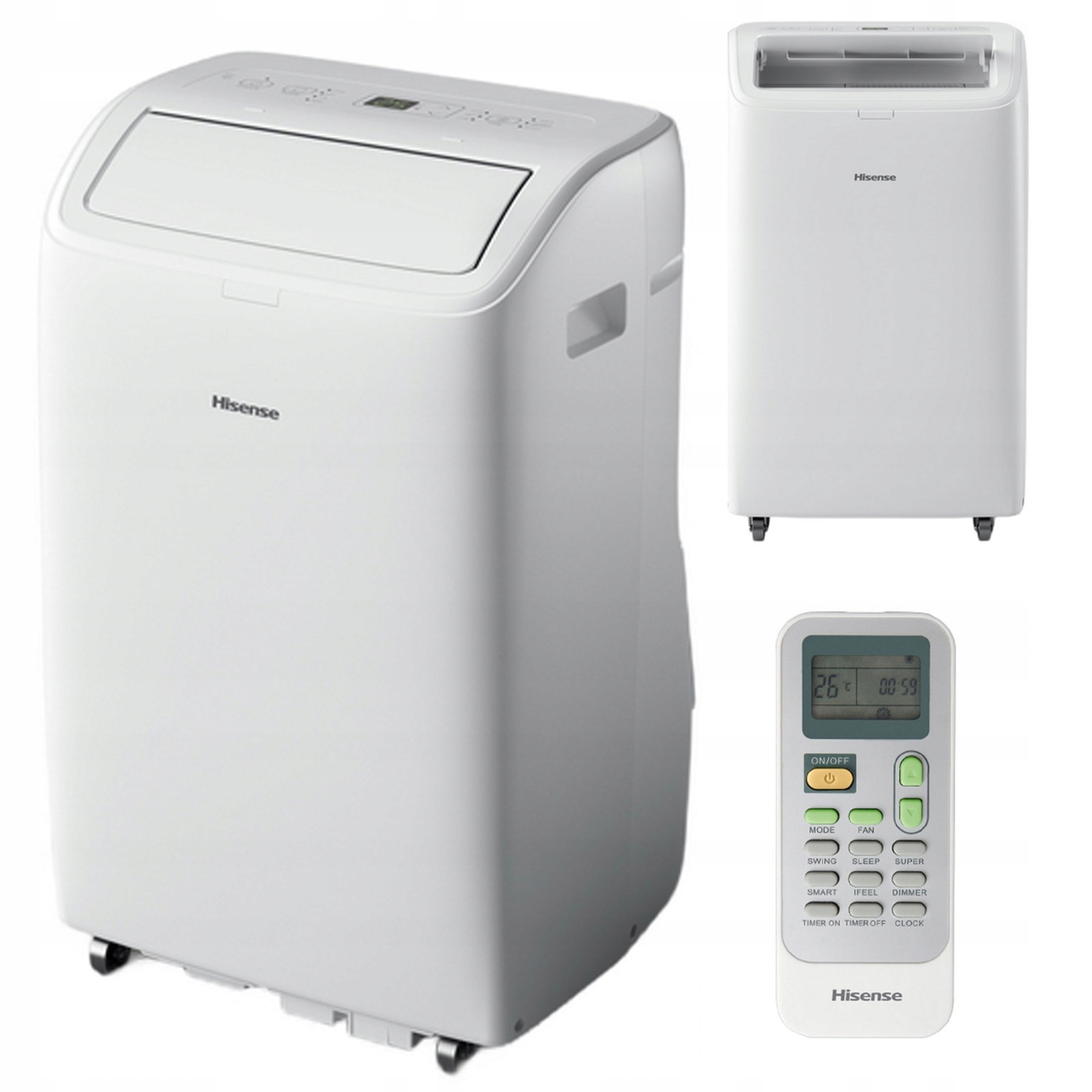 Klimatyzator Osuszanie 3500W Biały 3 poziomy Timer Pilot Wskaźnik wody