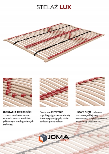 Stelaż wkład do łóżka 160x200 LUX+ PRODUCENT Marka inna
