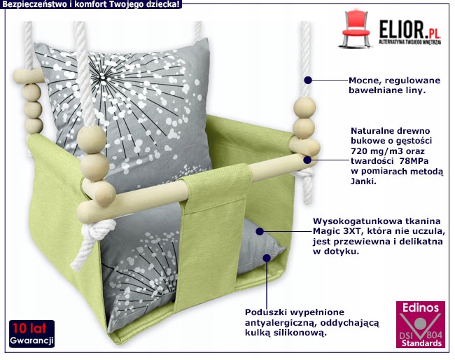 HUŚTAWKA DLA DZIECI WODOODPORNA OGRODOWA DMUCHAWCE EAN (GTIN) 5904365106597