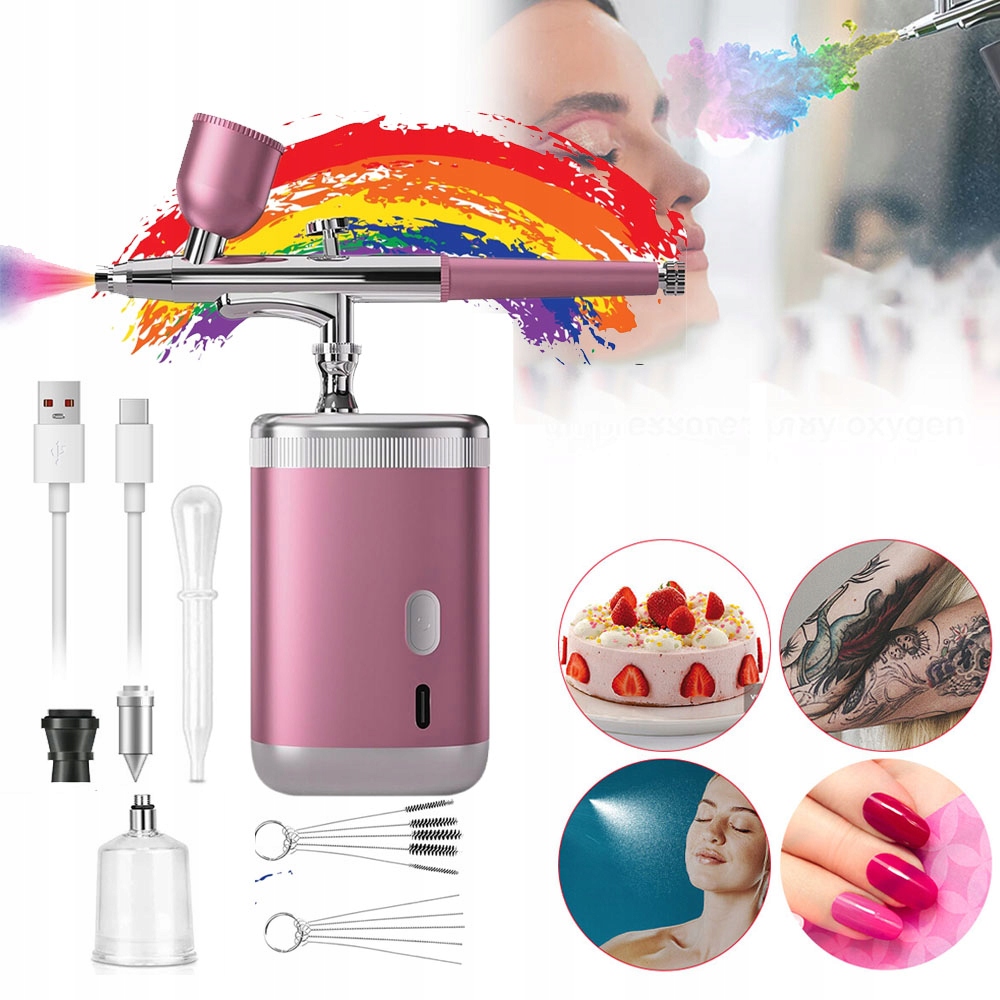 Aerograf Sada 2 Trysek Na Čištění Jehel, Plastové Kelímky Usb 1200 Mah