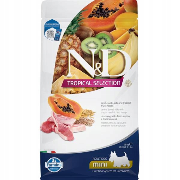 Levně N&d Tropical Selection Dog Adult Mini Lamb 1,5kg