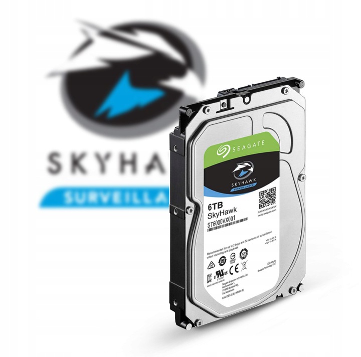 Nowy dysk twardy 6TB Sata3 HDD Seagate 3,5 Skyhawk Model SkyHawk