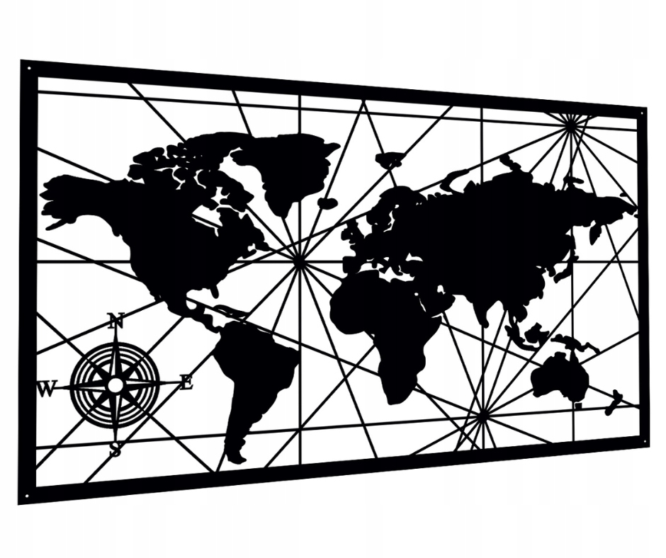 Prelamovaný Obraz Mapa Sveta Do Kuchyne Obývačky Nástenná Dekorácia 3D Panel