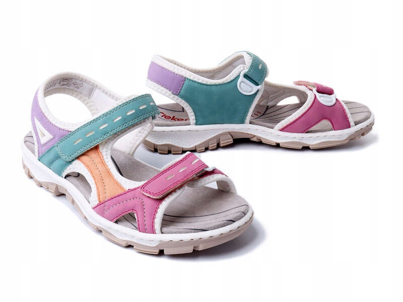 Rieker sandały damskie 68866-92 płaski obcas rozmiar 39