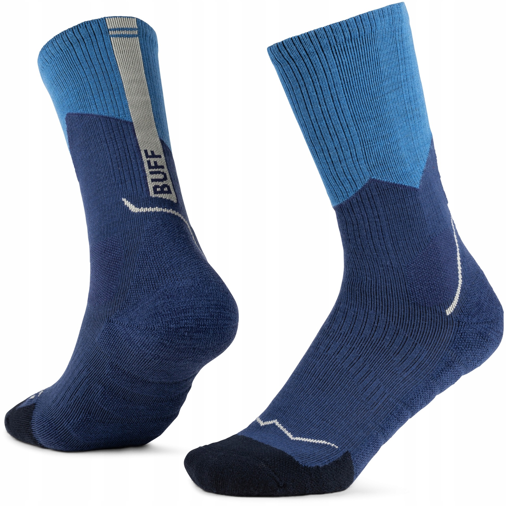 Ponožky Buff z vlny Merino Crew Socks MWC1 Blue vel. 45/47