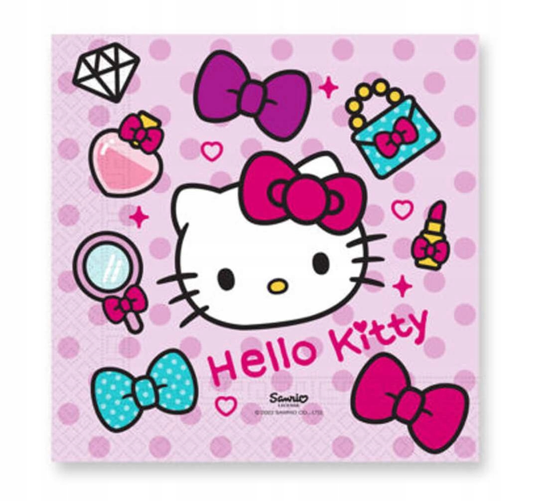 

Serwetki urodzinowe Hello Kitty 33 cm 20 szt