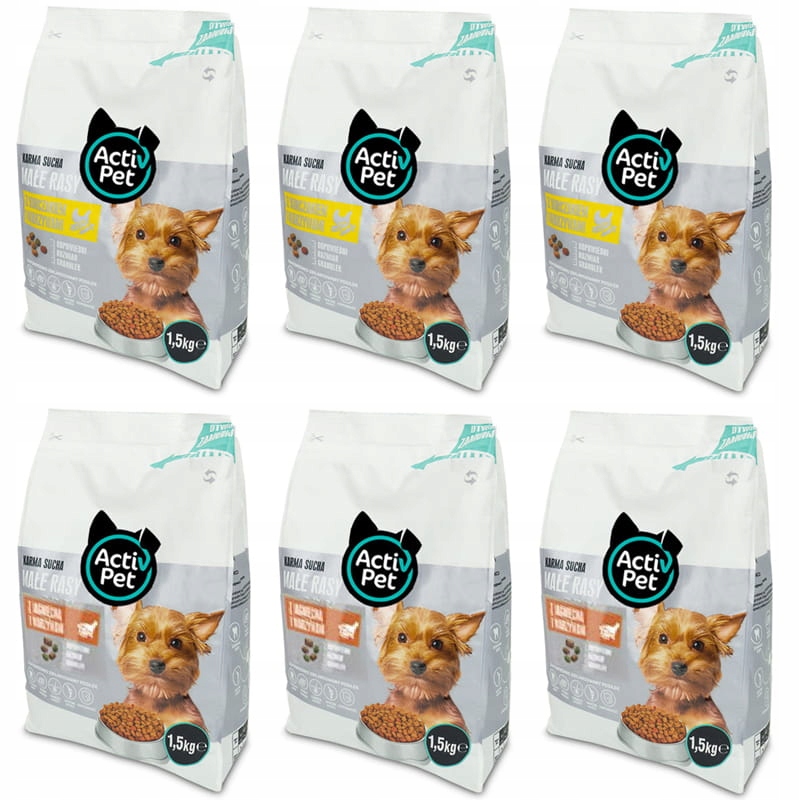Levně Krmivo pro psy malých plemen Mix 6x1,5 kg ActivPet