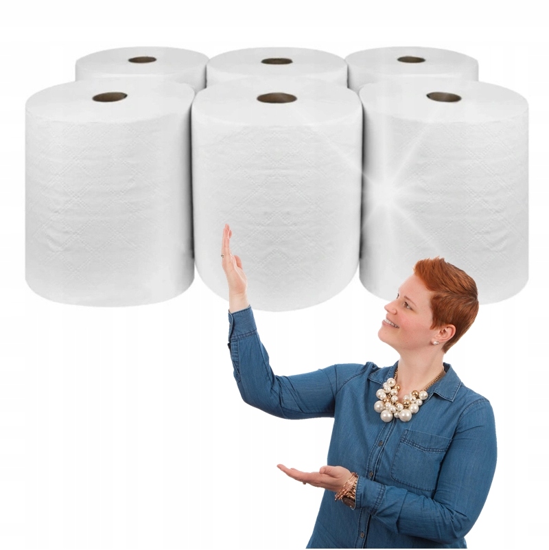 Ręczniki papierowe Vella Matic do automatów 140m Białe opalowanie 6 rolek