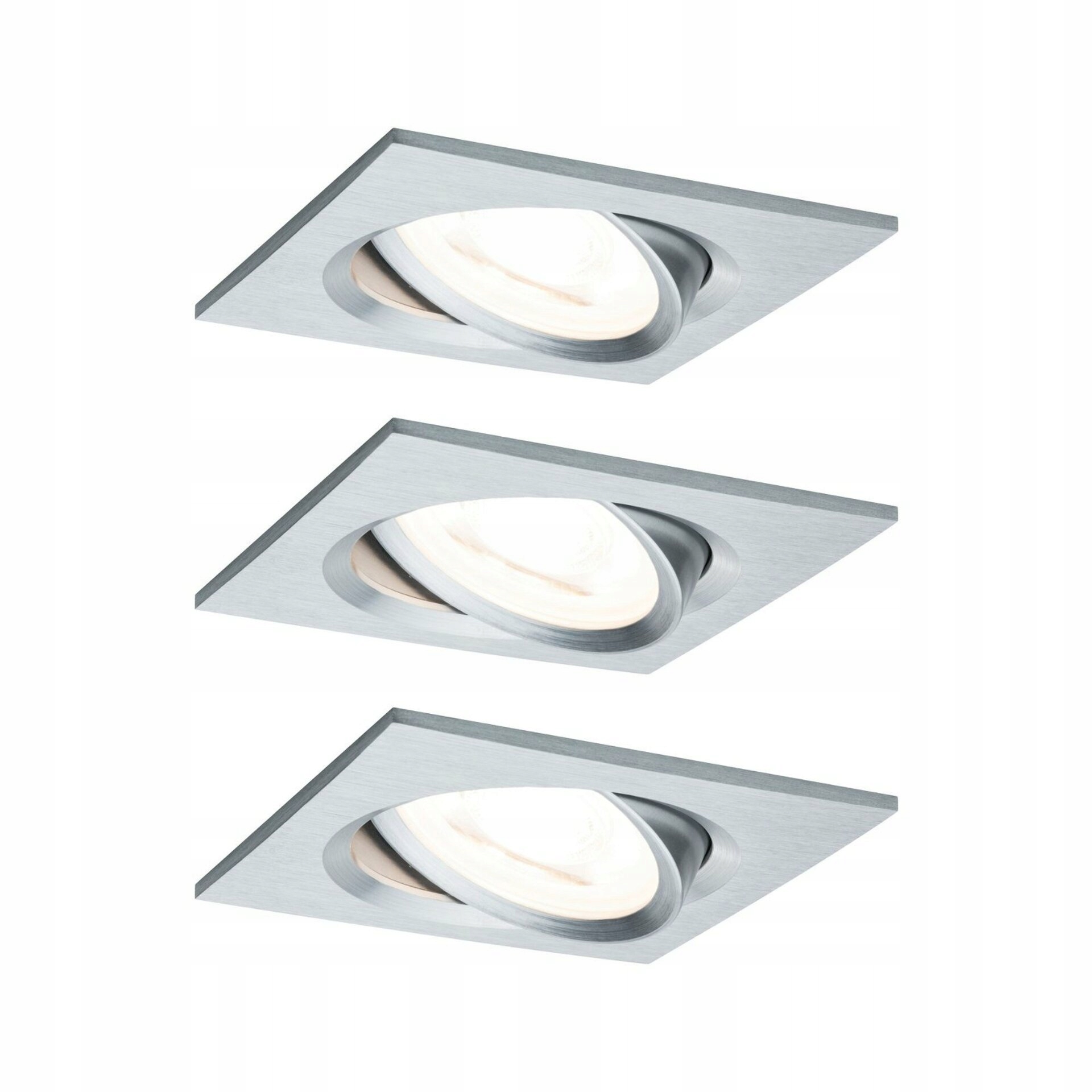 Paulmann Nova 3x6,5W Led hranaté výklopné 3-stmievateľné GU10 hliník