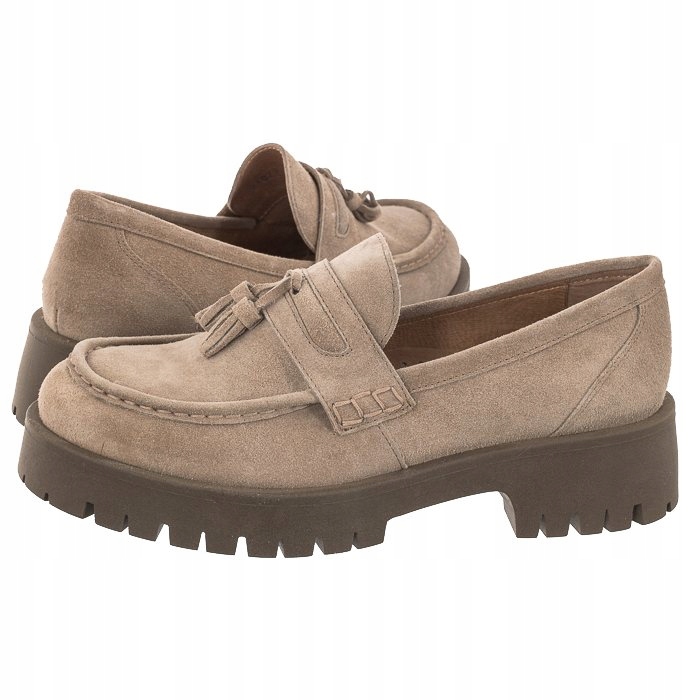 Dámské boty Mokasíny Polobotky Nessi Béžové 21079