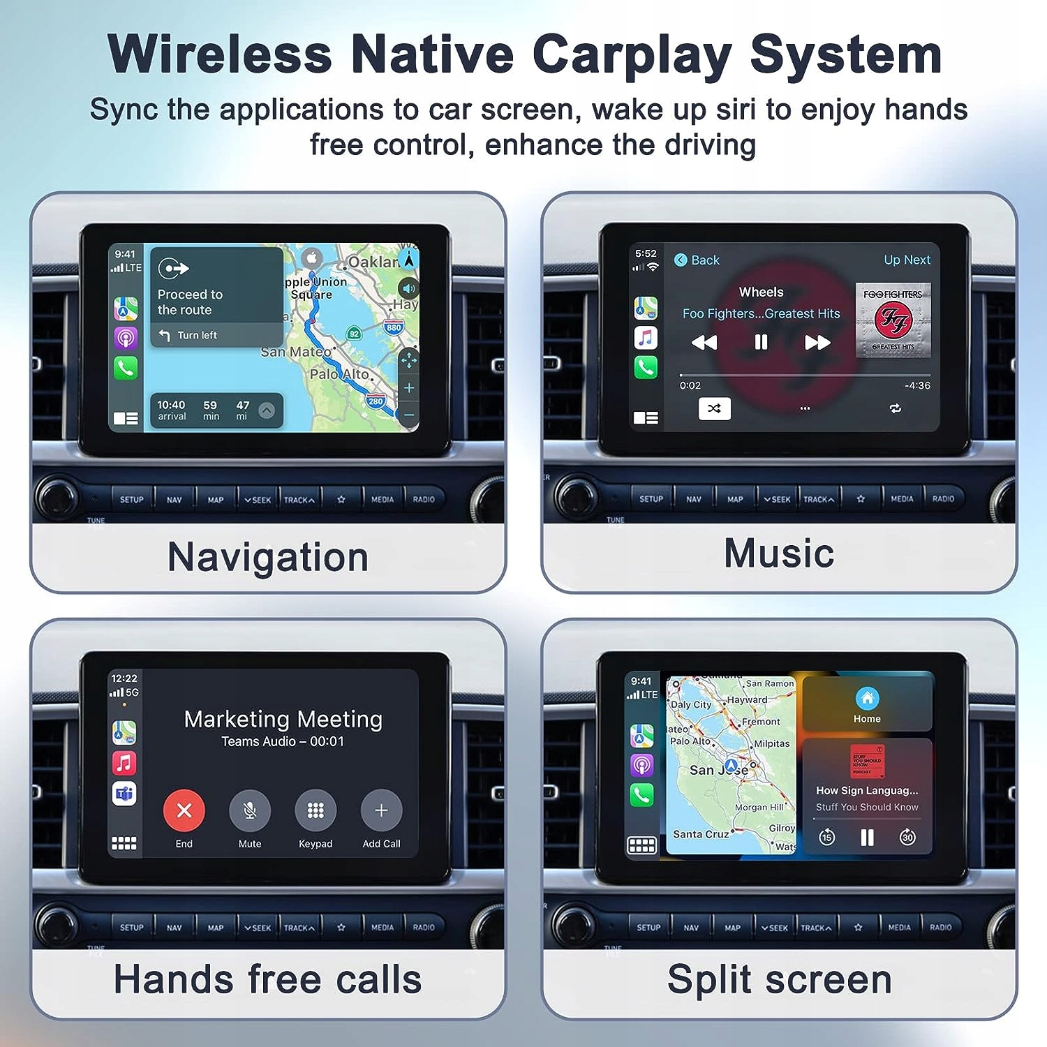 ADAPTER CARPLAY BEZPRZEWODOWY DLA IPHONE KONWERSJA BLUETOOTH 5 GHZ IOS Producent inny