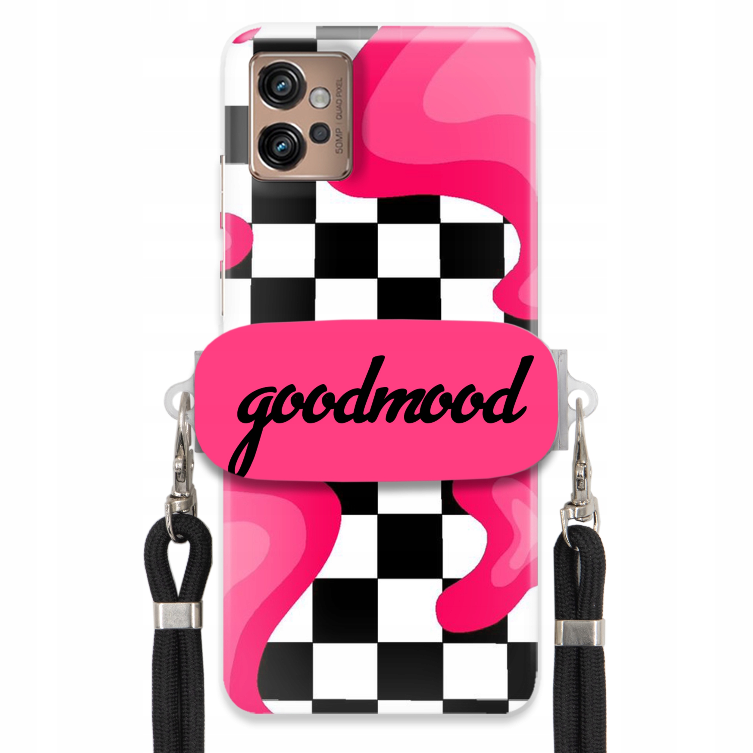 Puzdro Na Motorola G32 Sada Case Držiak Na Vodítko Čierna Pre Teenagerov Splash