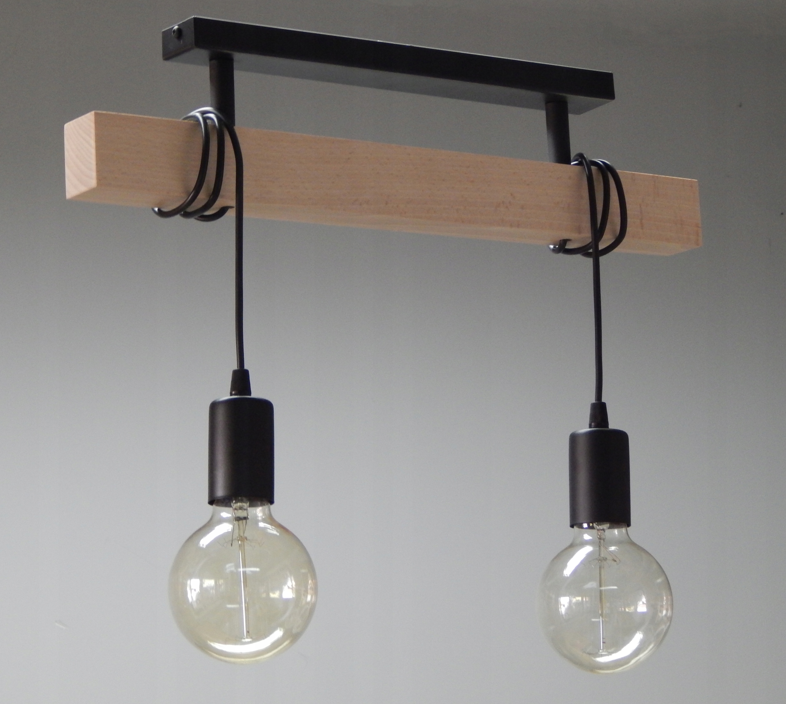 ŻYRANDOL LAMPA PLAFON SUFITOWY 015-2PL DREWNO LOFT NOWOCZESNY SALON KUCHNIA Kod producenta 015-2