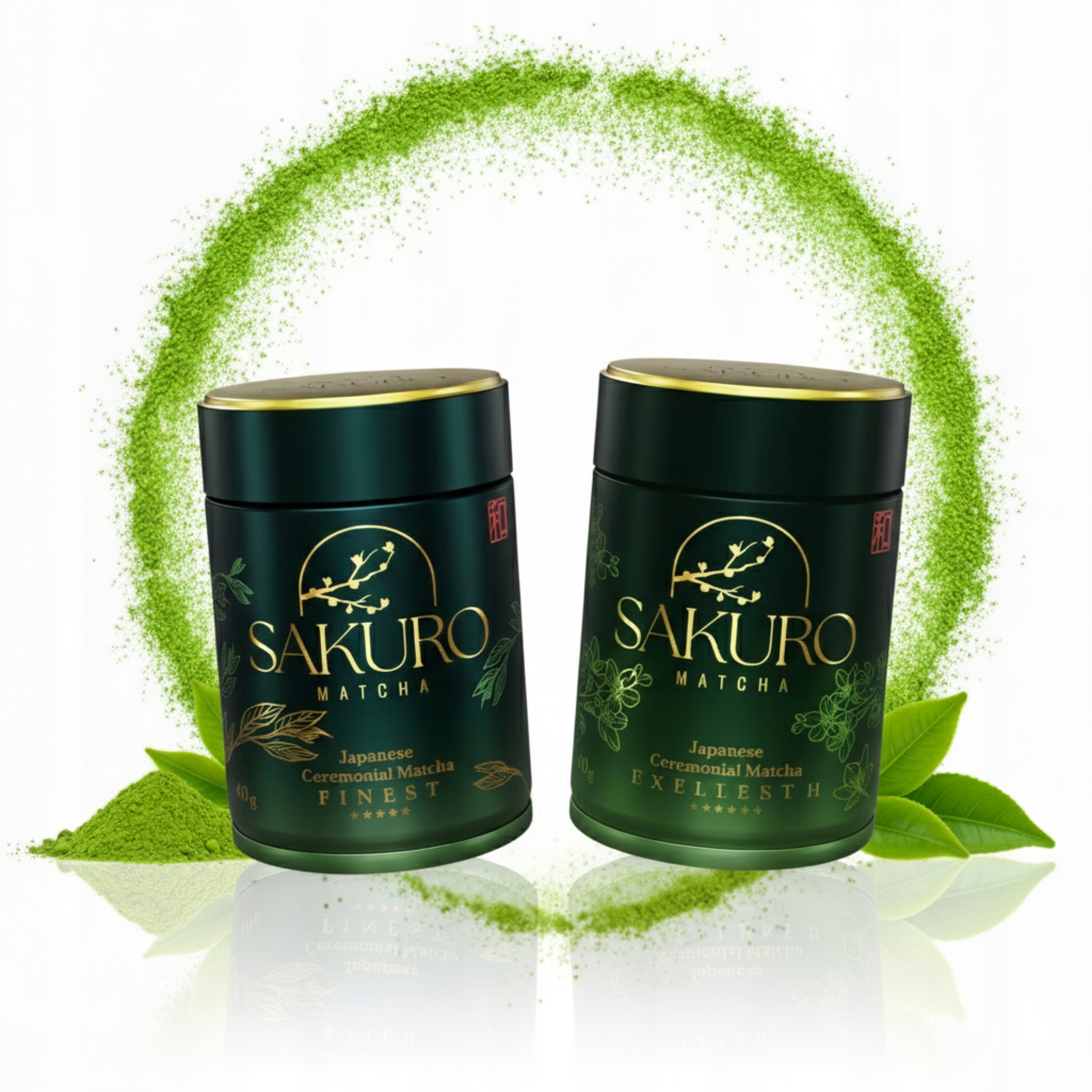 Levně Čaj Matcha japonská Bio Sakuro Premium Denní zelený 40g sada