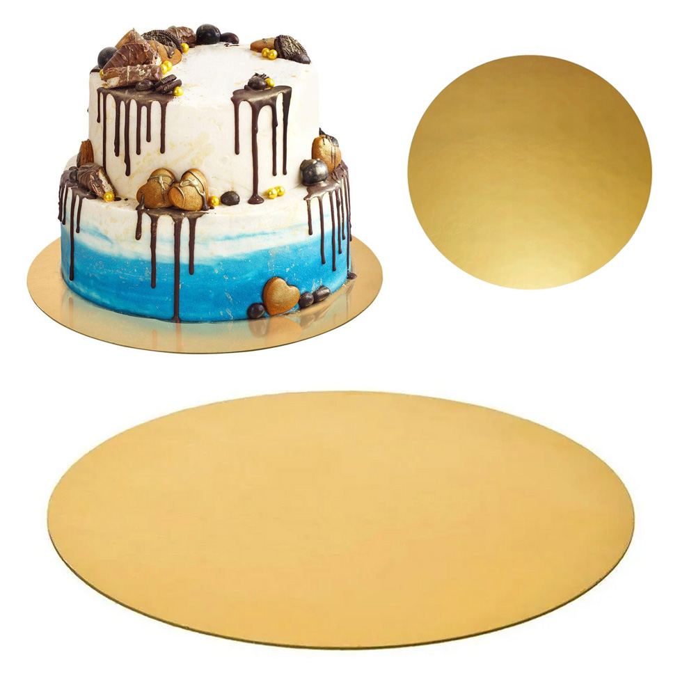 Podkładka Pod Tort Ciasto Podkład Tekturowy Złoty 32CM 100 szt.