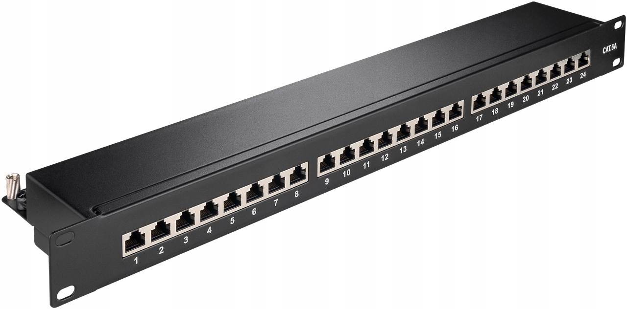Patch panel Ftp Cat 6A Stíněný 24-portový Goobay