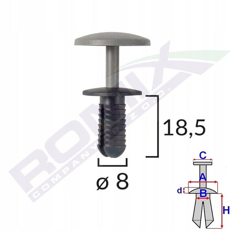 

Kołek rozporowy uniwersalny 8mm szary x10szt