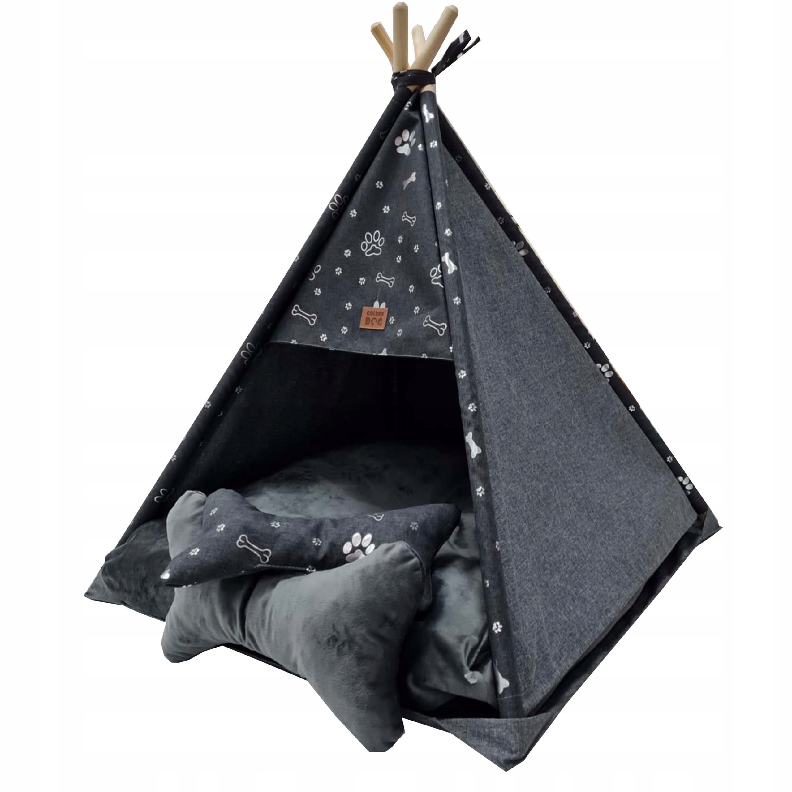 Levně Tipi stan pro psa kočku pelíšek domeček úkryt domeček +2 polštáře vel. L