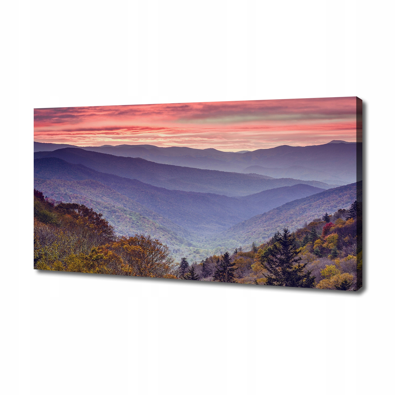 

Foto obraz na płótnie Zachód słońca góry 140x70 cm