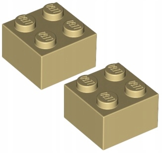 

Lego Klocek 2x2 Beżowy/Tan (3003/4114306) x2