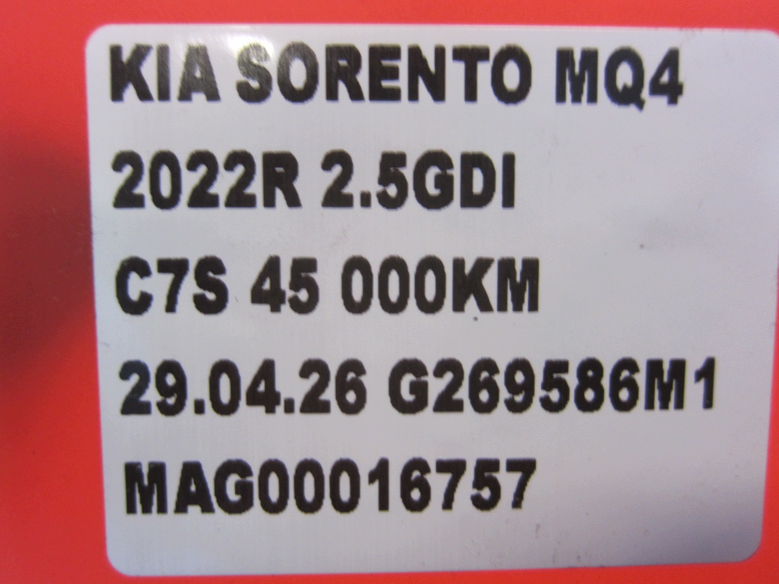 KIA SORENTO IV MQ4 discs plates front 2.5 GDI front 325MM