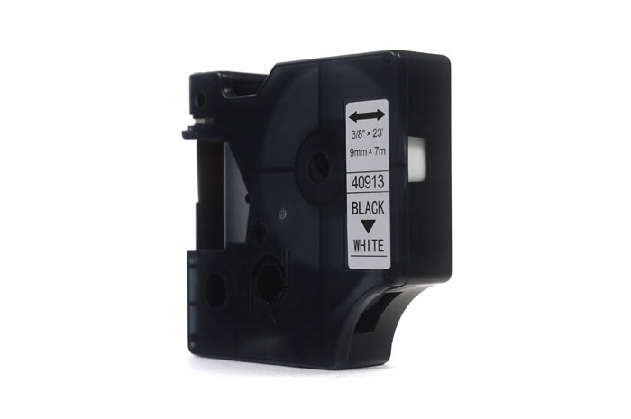 Taśma JetWorld Zamiennik Dymo D1 Czarny na Białym 9mm x 7m LM100, LM100Plu