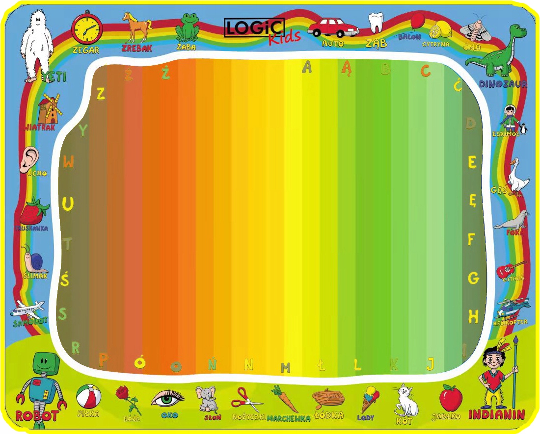 MATA WODNA DO MALOWANIA WODĄ DUŻA POLSKI ALFABET Bohater brak