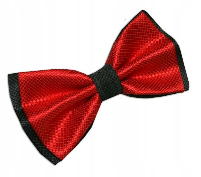 

047 Mucha muszka męska Czerwona Czarna