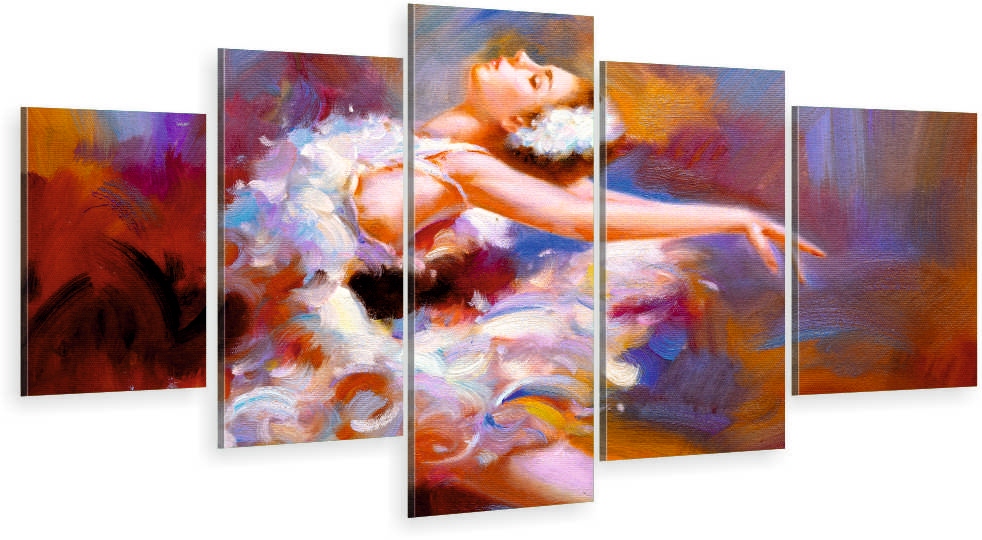 

Tryptyk 5-CZĘŚCI Na Ścianę baletnica jak malowany